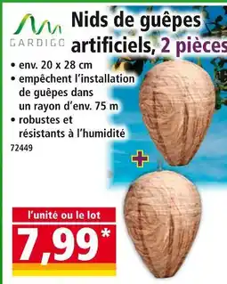 GARDIGO Nids de guêpes artificiels, 2 pièces
