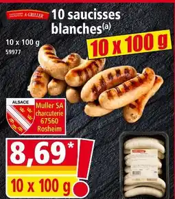 Norma Muller SA 10 saucisses blanches offre