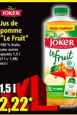 Norma Joker Jus de pomme Le Fruit offre
