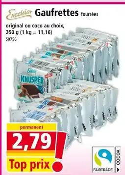 Norma Excelsior Gaufrettes fourrées offre