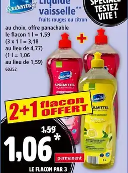 Norma Saubermax Liquide vaisselle offre