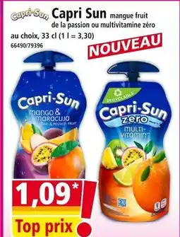 Norma Capri-Sun Mangue fruit de la passion ou multivitamine zéro offre