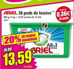 Norma ARIEL 38 pods de lessive offre