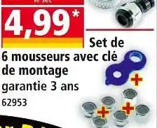 Norma Set de 6 mousseurs avec clé de montage offre