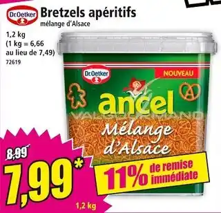 Norma Dr.Oetker Bretzels apéritifs mélange d'Alsace offre