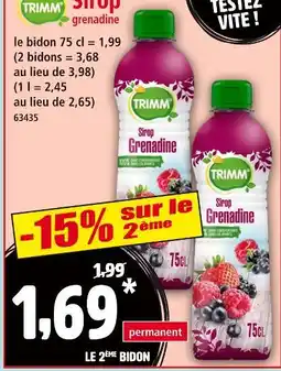 Norma TRIMM Sirop grenadine offre