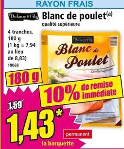Norma DUFAURES & FILS Blanc de poulet offre