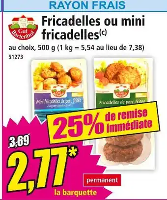 Norma Gut Bartenhof Fricadelles ou mini fricadelles offre