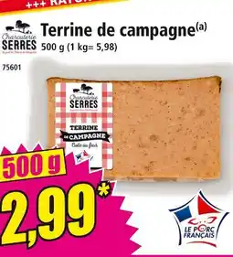 Norma Charcuterie Serres Terrine de campagne offre