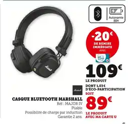 Hyper U MARSHALL Casque Bluetooth offre