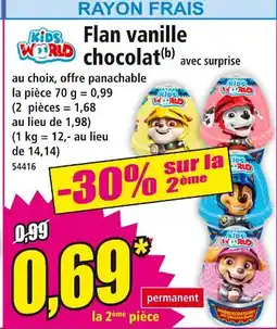 Norma Kids World Flan vanille chocolat offre
