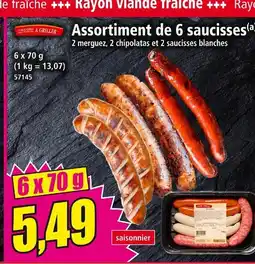 Norma Saucisses à Griller Assortiment de 6 saucisses offre