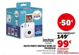 Hyper U INSTAX Pack festi instax mini 12 fujifilm offre
