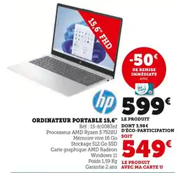 Hyper U HP Ordinateur portable 15,6 offre