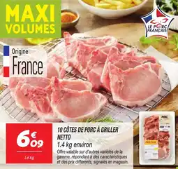 Netto 10 côtes de porc à griller netto offre