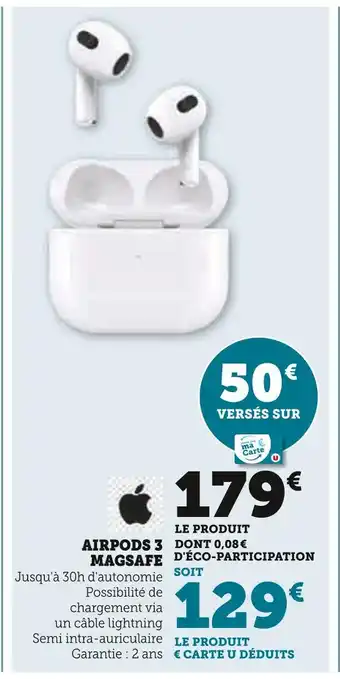 Hyper U APPLE AirPods 3 MagSafe offre