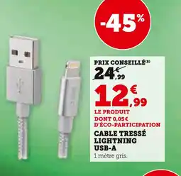 Hyper U Cable tressé lightning USB-A offre