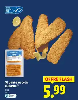 Lidl MSC 10 panés au colin d'alaska offre