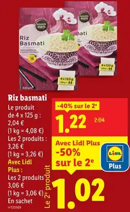 Lidl Golden Sun Riz basmati offre