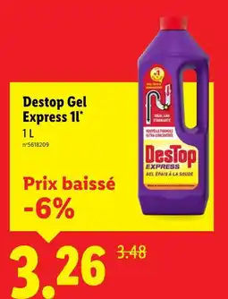 Lidl DESTOP Gel Express 1l offre