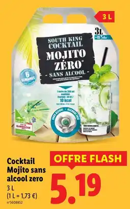 Lidl Cocktail Mojito zéro sans alcool offre