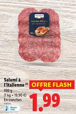 Lidl Italiamo Salami à l’italienne offre