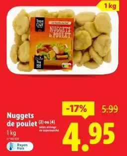 Lidl TOQUE DU CHEF Nuggets de poulet offre