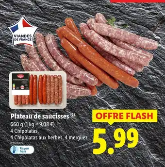 Lidl L'Etal du Boucher Plateau de saucisses offre
