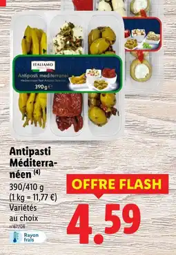 Lidl ITALIAMO Antipasti méditerranéen offre