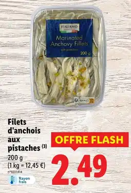 Lidl Italiamo Filets d'anchois aux pistaches offre
