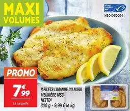 Netto 8 filets limande du nord meunière msc netto offre
