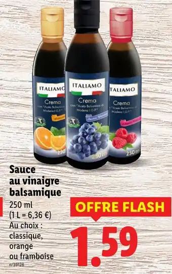 Lidl ITALIAMO Sauce au vinaigre balsamique offre