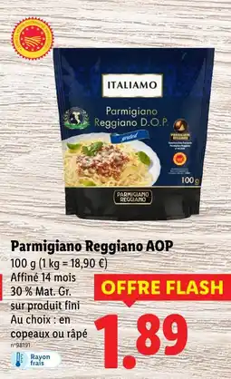 Lidl Italiamo Parmigiano reggiano aop offre