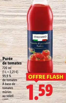 Lidl Italiamo Purée de tomates offre