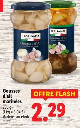 Lidl Italiamo Gousses d'ail marinées offre