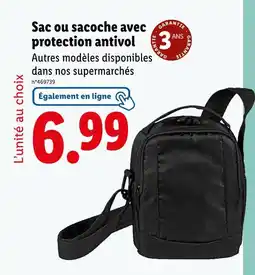 Lidl Topmove Sac ou sacoche avec protection antivol offre