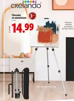 Lidl Crelando Chevalet en aluminium offre