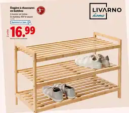 Lidl LIVARNO home Étagère à chaussures en bambou offre