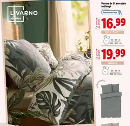 Lidl LIVARNO HOME Parure de lit en coton mélangé offre