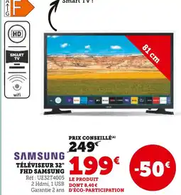 Super U Samsung Téléviseur 32 FHD offre