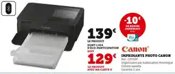 Super U CANON Imprimante photo offre