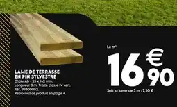 Tout faire matériaux Lame de terrasse en pin sylvestre offre
