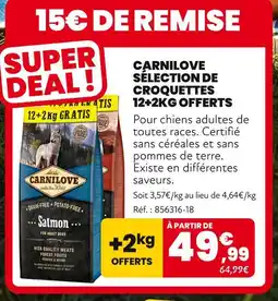 Animalis Carnilove Sélection de croquettes 12+2kg offerts offre