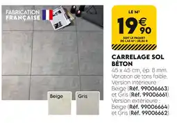Tout faire matériaux CARRELAGE SOL BÉTON offre