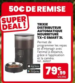 Animalis Trixie Distributeur Automatique Nourriture TX-C Smart 3L offre