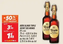 Netto Bière blonde triple secret des moines offre