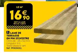 Tout faire matériaux Lame de terrasse en pin sylvestre offre