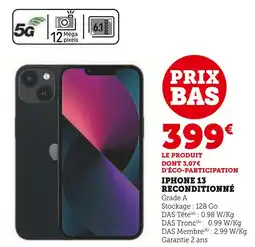 Super U APPLE Iphone 13 reconditionné offre