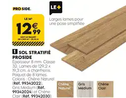Tout faire matériaux PROSIDE Sol Stratifié offre