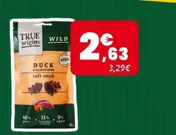 Animalis TRUE Origins Wild Duck & sea buckthorns soft snack offre